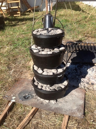 stack of Dutch ovens stack of dutch ovens
